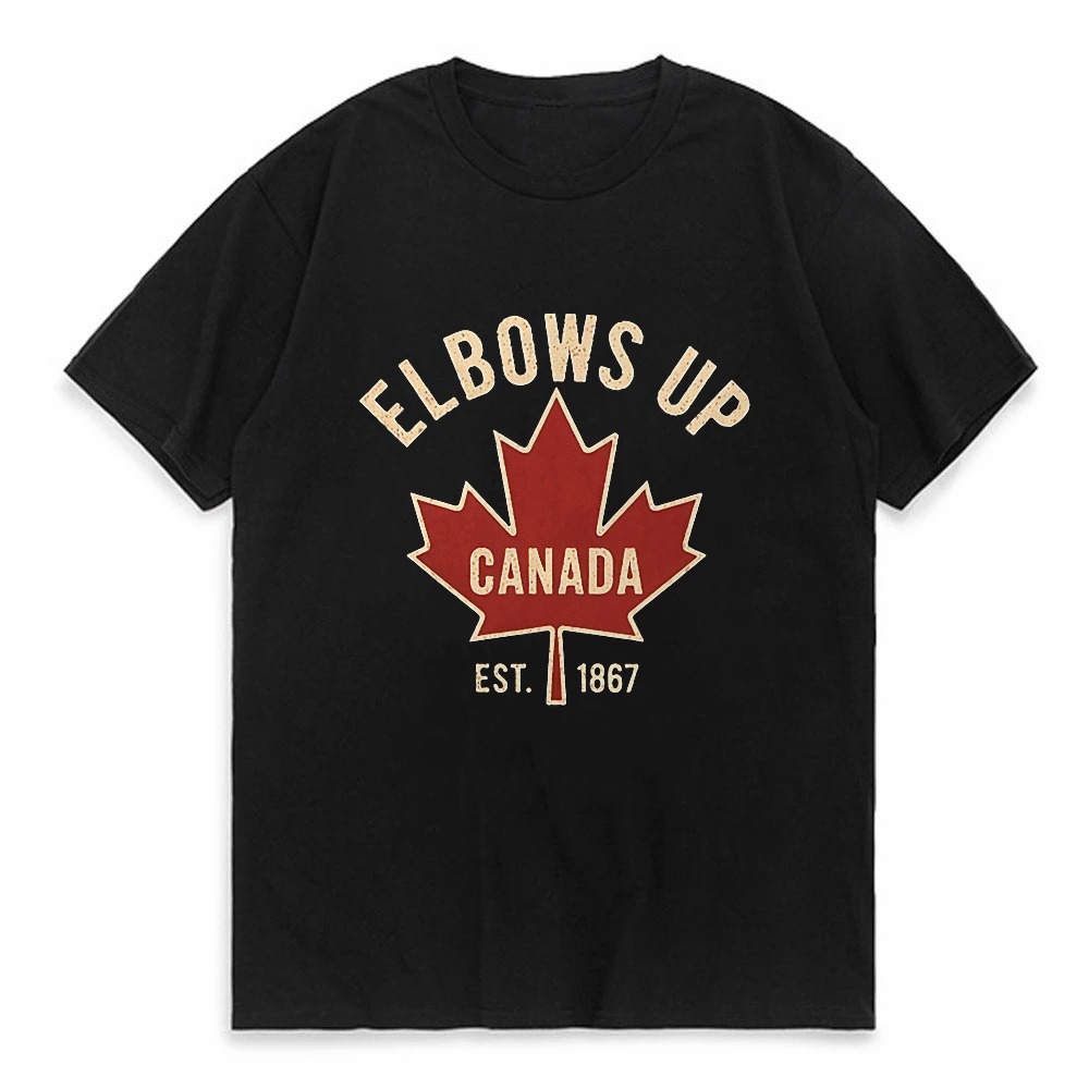 Elbows Up Canada T-shirt for M - Summer Clothing Women Canada ulasan dan harga
